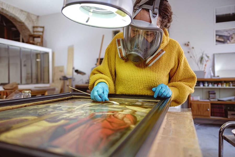 Restauration de tableau