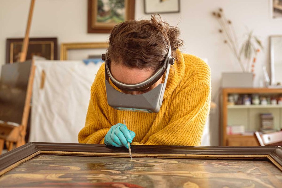 Restauration de tableau