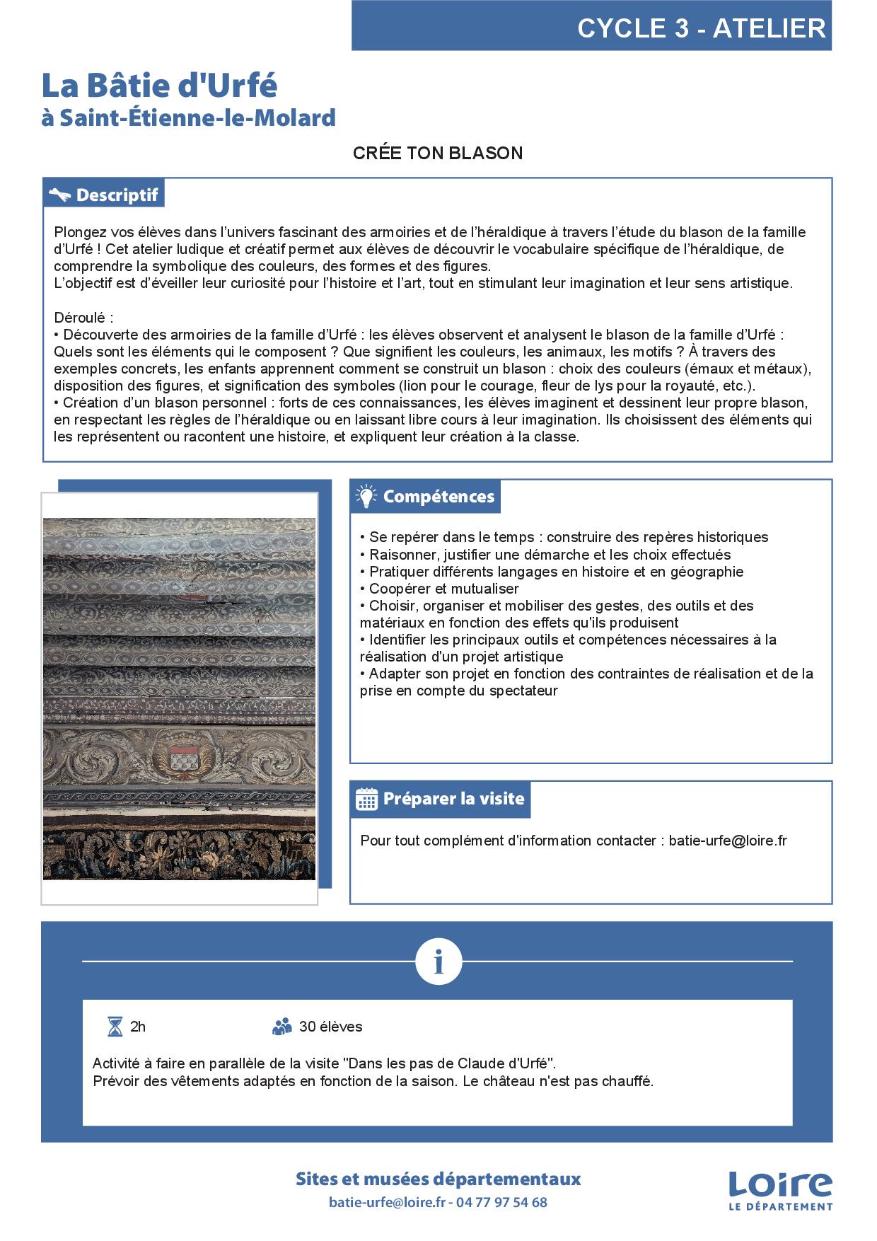 C3 - FICHE ATELIER - CREE TON BLASON